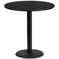 thumbnail image 1 of Bowery Hill 42" Round Restaurant Bar Table in Black, 1 of 2