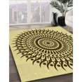 thumbnail image 3 of Ahgly Company Tapis d'Intérieur Lavables en Machine, Ronds, Transitionnels, Brun Bronze Foncé, Ronds de 8 Pi, 3 of 7