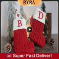 thumbnail image 2 of 1~10PCS New Year Christmas Socks Red Snowflake Alphabet Letters Christmas knitting Stocking Christmas Tree Decoration For Home, 2 of 5