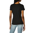 thumbnail image 2 of Hanes Tee-Shirt à Manches Courtes Col en V pour Femmes, m, Fabuleux/noir, 2 of 2