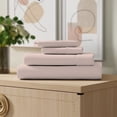 thumbnail image 2 of Color sense Twin XL Blush Brushed Cool & Crisp Cotton Blend Percale 3-Piece Bedsheet Set, 2 of 4