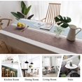 thumbnail image 4 of Cotton Linen Rectangle Tablecloth Table Cloth Heavy Weight Cotton Linen Dust-Proof Table Cover for Party Table Cover Kitchen Dinning(Blue,90*90cm), 4 of 6
