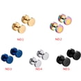 thumbnail image 4 of Unisex Stainless Steel Ear Stud Dumbbell ear Earring Titanium Dumbbell High Polished Ear Piercing Punk Style, 4 of 7