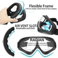 thumbnail image 4 of Riforla Verres de Ski à Lentille Transparente Lunettes Anti-Impact pour Cyclisme Randonnée et Utilisation Coupe-Vent Noir, 4 of 9