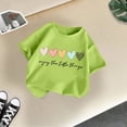 thumbnail image 2 of 2025 Filles Mignon T-Shirts à Imprimé Graphique Col Rond Manches Courtes Filles T-Shirts 4T Tee Été Décontracté T 4T Chemise à Manches Longues Chemise, 2 of 4