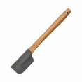 thumbnail image 1 of Round Wood Handle Silicone Spatula Household Mixing Scraper Kitchen Baking Cake Scraper Silicone Baking Mats Cookie Sheet Bakeware for Air Fryer Baking Sheet Set Baking Sheet with Rack Bakeware, 1 of 3