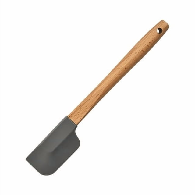 Round Wood Handle Silicone Spatula Household Mixing Scraper Kitchen Baking Cake Scraper Silicone Baking Mats Cookie Sheet Bakeware for Air Fryer Baking Sheet Set Baking Sheet with Rack Bakeware