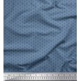 thumbnail image 1 of Soimoi Blue Poly Georgette Fabric Flower Geometric Print Sewing Fabric Yard 42 Inch Wide, 1 of 3