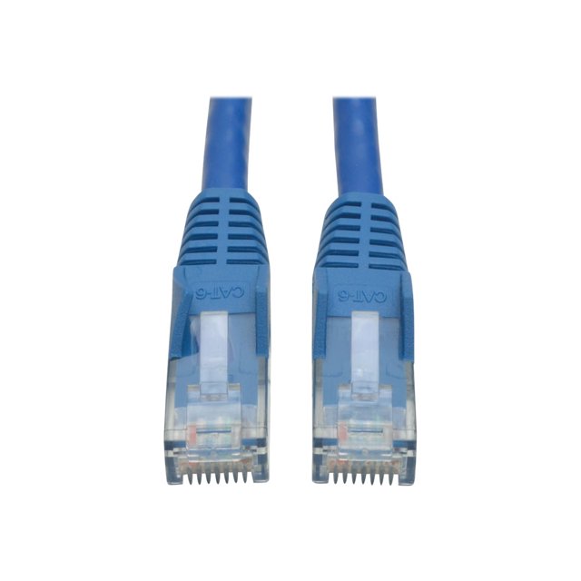 Eaton Tripp Lite Series Cat6 Gigabit Snagless Molded (UTP) Ethernet Cable (RJ45 M/M), PoE, Blue, 1 ft. (0.31 m) - Patch cable - RJ-45 (M) to RJ-45 (M) - 1 ft - UTP - CAT 6 - molded, snagless, stranded - blue