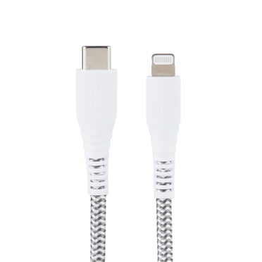 Câble tressé USB-C vers Lightning de 1,8 m/6 pi de Onn.