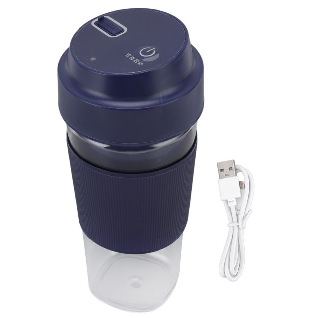 Electric Juicer Cup, Portable Blender Mini Portable 300ML For Travelling For Home For Office Blue