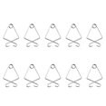thumbnail image 1 of 10 Pieces Ceiling Tile Hooks Stainless Steel Easy installtion Simple Design without Deformation Hanging Sign Home Organization Fish-shaped F3, 1 of 6