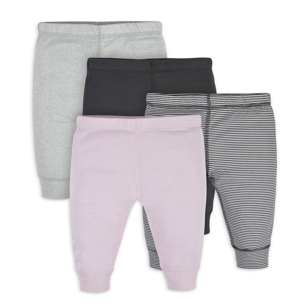 CHOK Baby Girls Essential Pants  4-Pack  (Newborn - 24 Months)