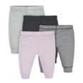thumbnail image 1 of CHOK Baby Girls Essential Pants  4-Pack  (Newborn - 24 Months), 1 of 7