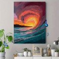 thumbnail image 4 of Qisvanset Impressionist Wave Sunset Canvas Print 12x16 Inch Dining Room Decor, 4 of 8