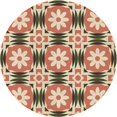 thumbnail image 1 of Ahgly Tapis Rond Lavable en Machine Intérieur Transitionnel Acajou Brun, 3 Pieds Rond, 1 of 7