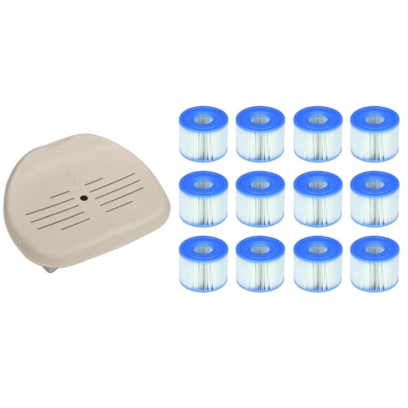 Intex Siège Amovible Antidérapant pour Spa Gonflable Pure Spa + Filtres