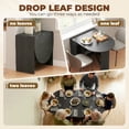 thumbnail image 4 of HOMCOM Table à Manger Pliable, Table Ovale à Abattants pour Cuisine, Noir, 4 of 10
