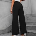 thumbnail image 4 of Timegard Work Pants for Women Casual Office Loose Pants Fall Ruched Straight Leg High Waist Trousers, 4 of 7