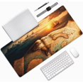 thumbnail image 2 of Gaming Mouse Pad,Large Mouse Pads for Desk,Non-Slip Rubber Base Extended Mousepad,XXL Keyboard Mouse Mat,Computer Keyboard Desk Pad with Stitched Edges,35.4x15.8inch,Antique World Map, 2 of 6
