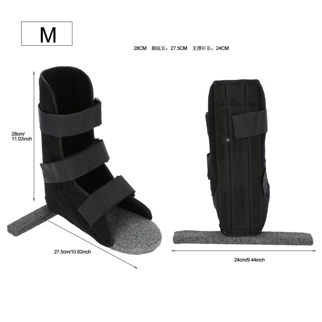 TOPINCN Foot Support, Orthosis Brace Support,3Sizes Adult Leg Fixation Protector Ankle Strap Support Foot Orthosis Plantar Splint Brace