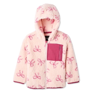 Manteau en molleton teddy zippé sur la longueur George pour petites filles
