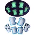 thumbnail image 3 of maskred Luminous Kid Skating Safety Protective Gear Pad Wrist Elbow Knee Sky Blue 1Set, 3 of 6