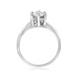 thumbnail image 3 of 3/4 ct Twist Solitaire Diamond Engagement Ring 14K White Gold, 3 of 4