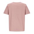 thumbnail image 4 of Birdeem Femmes Manches Courtes Décontracté Col Rond Imprimé Ample Bouton Tunique Chemise Blouse Hauts, 4 of 5