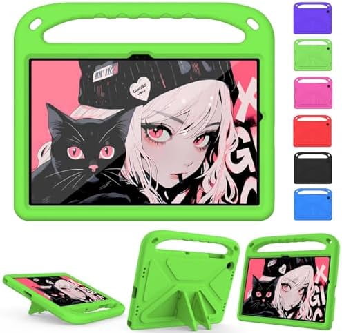 case for Samsung Galaxy Tab A9+ / A9 Plus 11-inch 2023 (SM X210/X216/X218) Kids case, Tablet Shock-Proof Heavy Duty Sturdy case Cover, Lightweight EVA case with Stand (Green) green green green