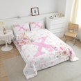 thumbnail image 4 of Erosebridal Floral Initial Letter X Bedding Full Comforter Set, Monogrammed Down Comforter, Anniversary Decor, Reversible, 4 of 8