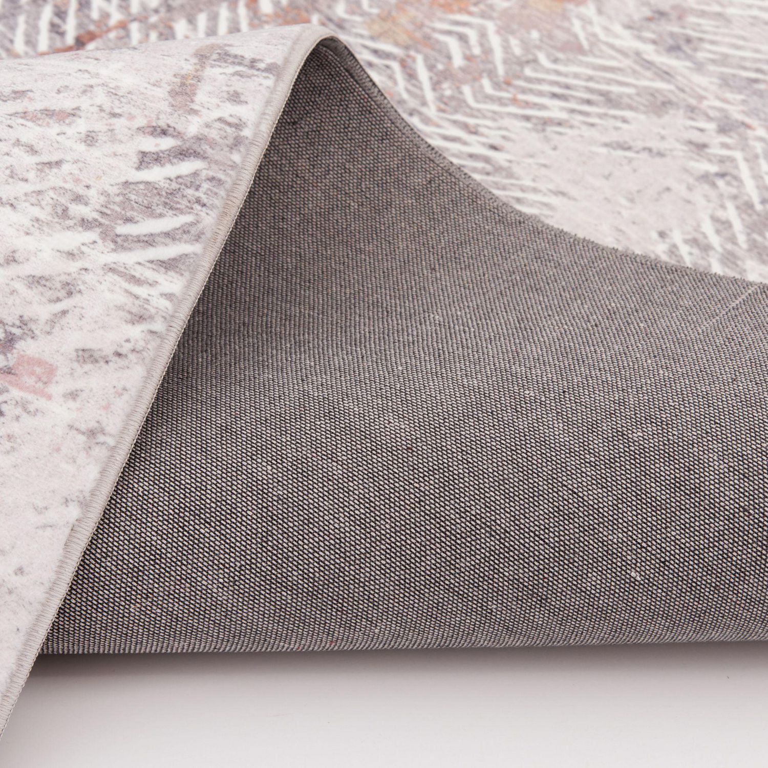 Tapis tissé gris clair et violet Banburry