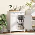 thumbnail image 2 of kleankin Bathroom Storage Cabinet with 2 Doors, 2 Drawers, Adjustable Shelf, 2 of 10