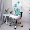 thumbnail image 4 of fastboy Swivel Computer Gaming Chair Cover Stretch Armchair Cover Green Leaf, 4 of 9