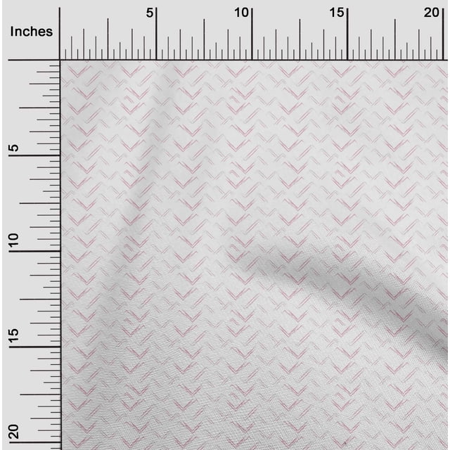 oneOone Cotton Poplin Pink Fabric Chevron Geometric Fabric For Sewing Printed Craft Fabric By The Yard 42 Inch Wide