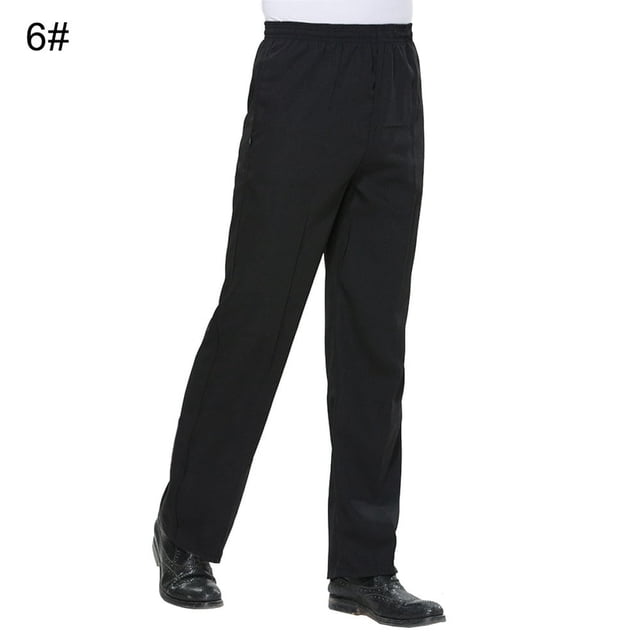Men Stripe Plaid Chili Printed Hotel Restaurant Kitchen Chef Work Long Pants