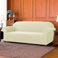 thumbnail image 2 of 2024 Solid Print Polyester Loveseat Slipcover  Chocolate, 2 of 6