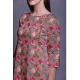 thumbnail image 3 of Bimba Robes Longues Droites pour Femmes Imprimées Manches 3/4 Vêtements Indiens, 3 of 6