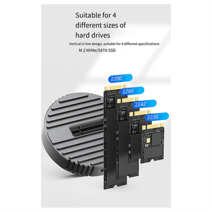 M.2 Dual Protocol SSD Solid State Drive Box NVME/SATA10G External Mobile Hard Drive Base Type -C3.1 Gen 2 SSD