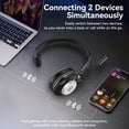 thumbnail image 4 of Trucker Bluetooth Headset with Microphone, with AI Noise Cancelling & Mute Button, Wireless On-Ear Headphones 60 Hrs Working Time, for Trucker Home Office Remote Work Zoom, 4 of 7