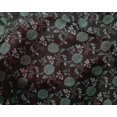 thumbnail image 4 of oneOone Silk Tabby Fabric Leaves & Floral Block Print Fabric BTY 42 Inch Wide, 4 of 4