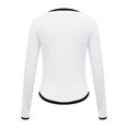 thumbnail image 5 of Timegard Hauts de Sortie pour Femmes Col Ras du Cou Manches Longues Couleur Unie Ajusté Confortable Hauts Courts Décontractés Mode, 5 of 5