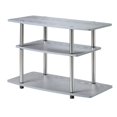 thumbnail image 4 of Convenience Concepts Designs2Go 32" Three-Tier TV Stand in Gray Wood Finish, 4 of 5