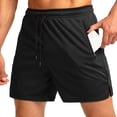 thumbnail image 2 of Plebaso Running Shorts for Men Drawstring Workout Athletic Shorts Lightweight Shorts with Zipper Pockets, 2 of 4