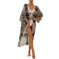thumbnail image 1 of Gupgi Cardigan en Dentelle pour Femmes, Cache-Maillot de Bikini, Ajouré, Transparent, Long Kimono de Plage, 1 of 8