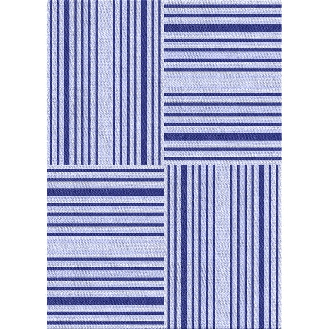 Ahgly Tapis Rectangulaire Lavable en Machine Intérieur Transitionnel Bleu Ciel, 6 Pieds x 9 Pieds