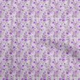 thumbnail image 1 of oneOone Velvet Purple Fabric Florals Craft Projects Decor Fabric Printed By The Yard 58 Inch Wide, 1 of 4