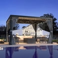 thumbnail image 3 of Hommow Pergola à Persiennes 12x24, Aluminium avec Toit Ajustable, Extérieur avec Moustiquaires Imperméables, Gris Foncé, 3 of 8