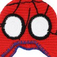 thumbnail image 3 of Marvel Spider-Man Mayday Cosplay Faux Crochet Beanie with Tassels, 3 of 4