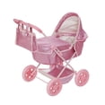 thumbnail image 1 of Teamson Kids Landau pour Poupée Bébé avec Housse, Auvent Rétractable et Rangement, Paillettes Rose Vif, 1 of 8